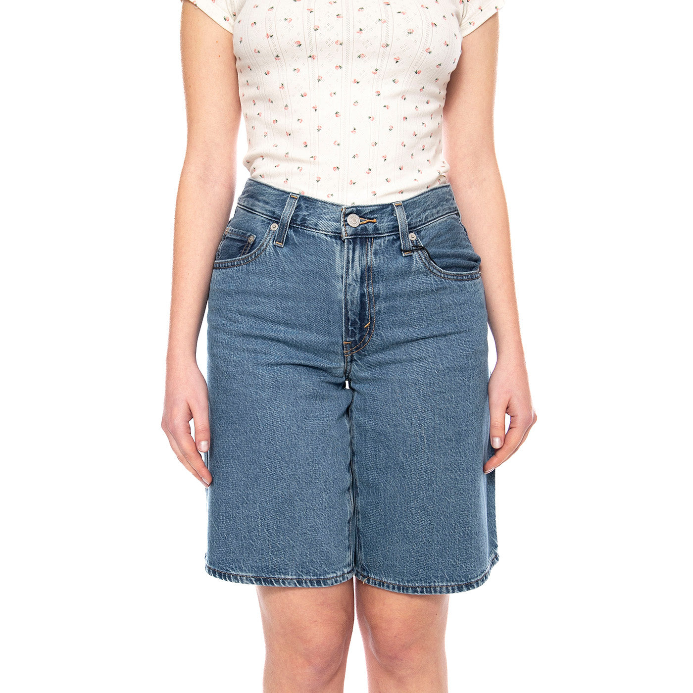 Baggy Dad Jort - We Did It - Shorts Donna Blu 000MJ 0016 LEVIS 