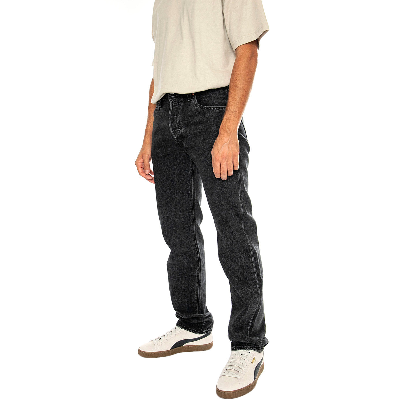 501 LEVI'S ORIGINAL CRASH COURSES BLACK - Jeans Uomo Neri 00501 3371 LEVIS 
