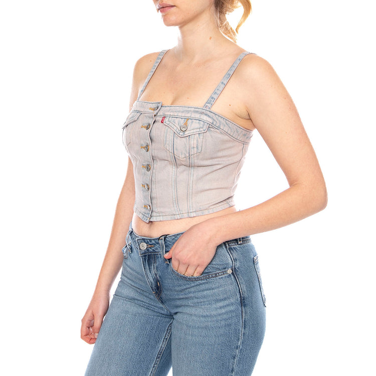 Denim Tube - Rose Up Top - Bandeau Top Donna 005NO 0002 LEVIS 