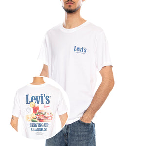 SS Relaxed Fit Tee - Coastal Creative Fresh And Smooth Pumice Stone - Maglietta Girocollo Uomo Bianca con Stampa 16143 2456 LEVIS 