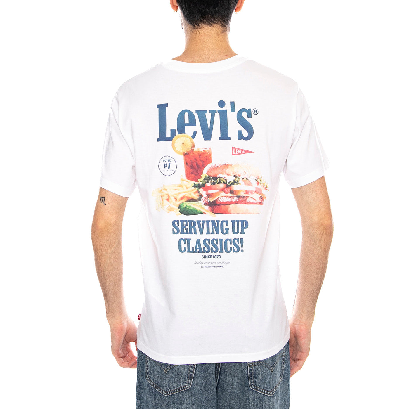 SS Relaxed Fit Tee - Coastal Creative Fresh And Smooth Pumice Stone - Maglietta Girocollo Uomo Bianca con Stampa 16143 2456 LEVIS 