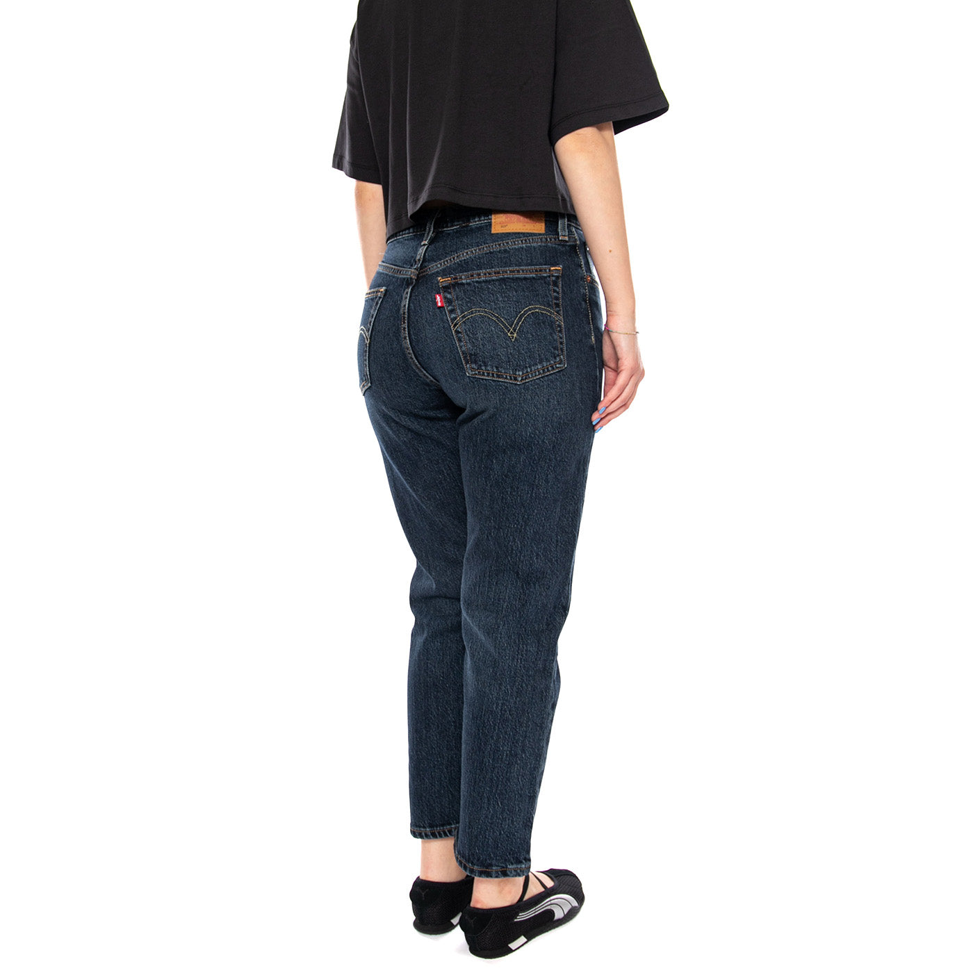 501 CROP APPLY NOW BLUE - Pantaloni Denim Jeans Aderenti Donna Blu 36200 0342 LEVIS 