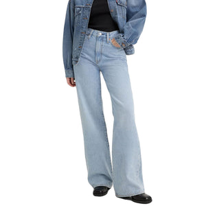 RIBCAGE WIDE LEG FAR AND WIDE - Pantaloni Denim Jeans Donna Blu A608 0002 LEVIS 