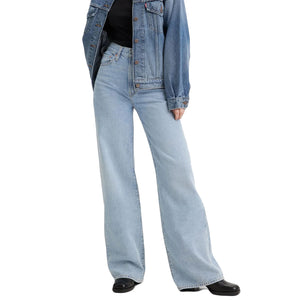 RIBCAGE WIDE LEG FAR AND WIDE - Pantaloni Denim Jeans Donna Blu A608 0002 LEVIS 