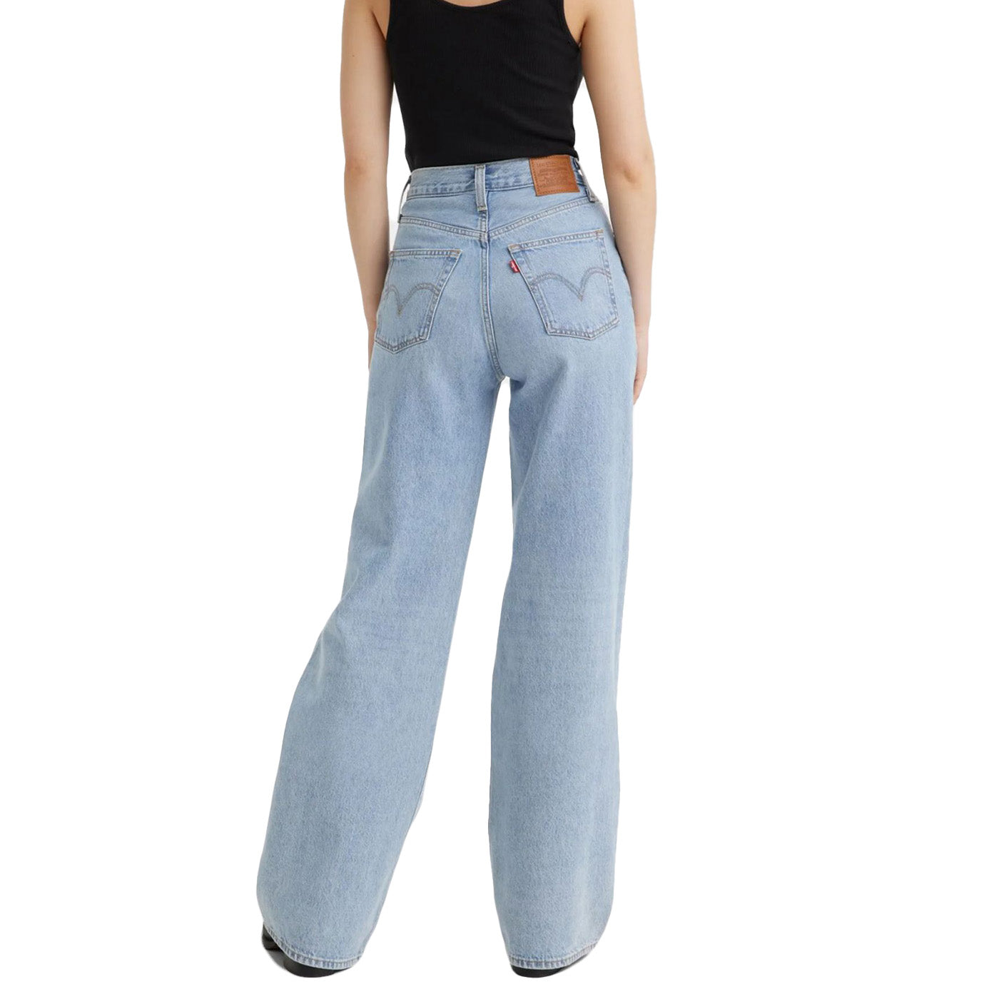 RIBCAGE WIDE LEG FAR AND WIDE - Pantaloni Denim Jeans Donna Blu A608 0002 LEVIS 