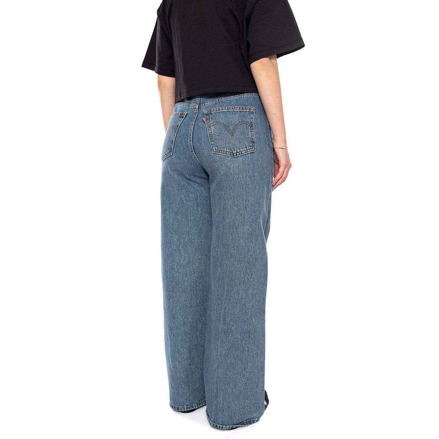 RIBCAGE WIDE LEG - Pantaloni Denim Jeans Donna Blu A6081 0020 LEVIS 