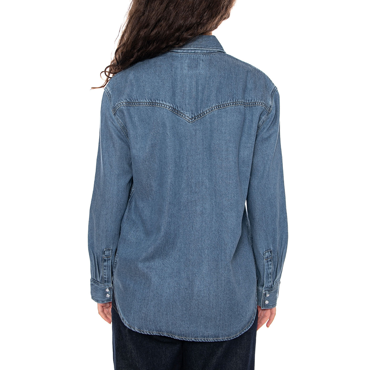 TEODORA WESTERN SHIRT GOING STEADY 7 Med Indigo - Giacca Denim Jeans Donna Blu A7244 0006 LEVIS 