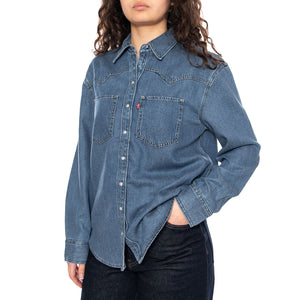TEODORA WESTERN SHIRT GOING STEADY 7 Med Indigo - Giacca Denim Jeans Donna Blu A7244 0006 LEVIS 