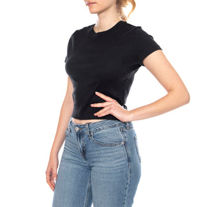 Essential Sporty Tee - White + Cotton - Maglietta Girocollo Donna Nera A7419 0001 LEVIS 