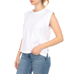 Boxy Tank - White + Slub - Canotta Donna Bianca A8794 0001 LEVIS 