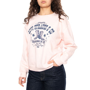 LOGO VINTAGE - Felpa Girocollo Donna Rosa A8800 0092 LEVIS 