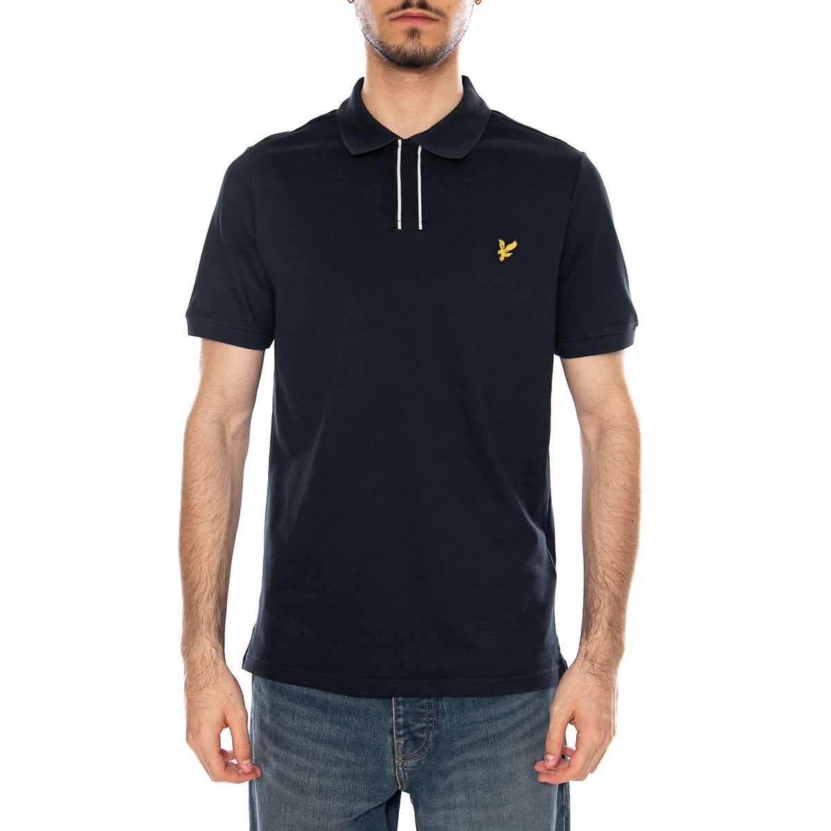 PLACKET TIPPED POLO SHIRT DARK NAVY - Polo Uomo Blu SP2409V Z27 LYLE & SCOTT 