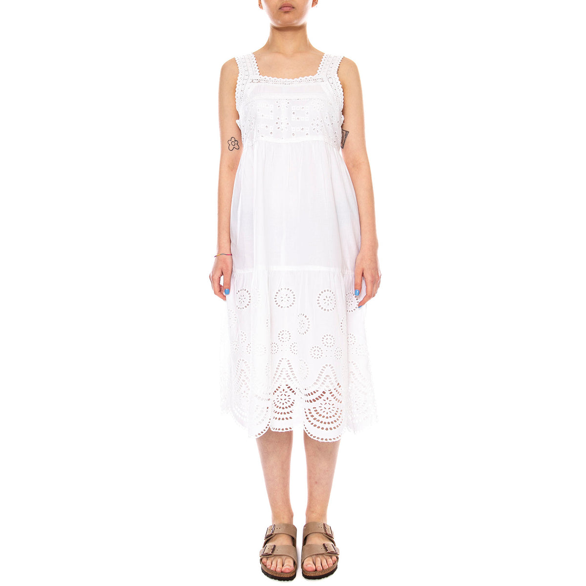 DRESSES WHITE - Abito Donna Lungo Bianco 4.75.051.10 100 MD'M 