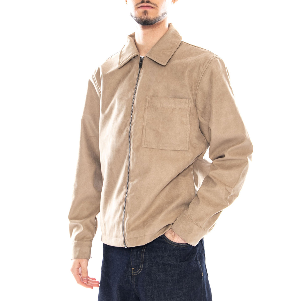 Rick Faux Suede Jacket OTW - Giacca Uomo Beige 22036126 ELMWOOD ONLY & SONS 
