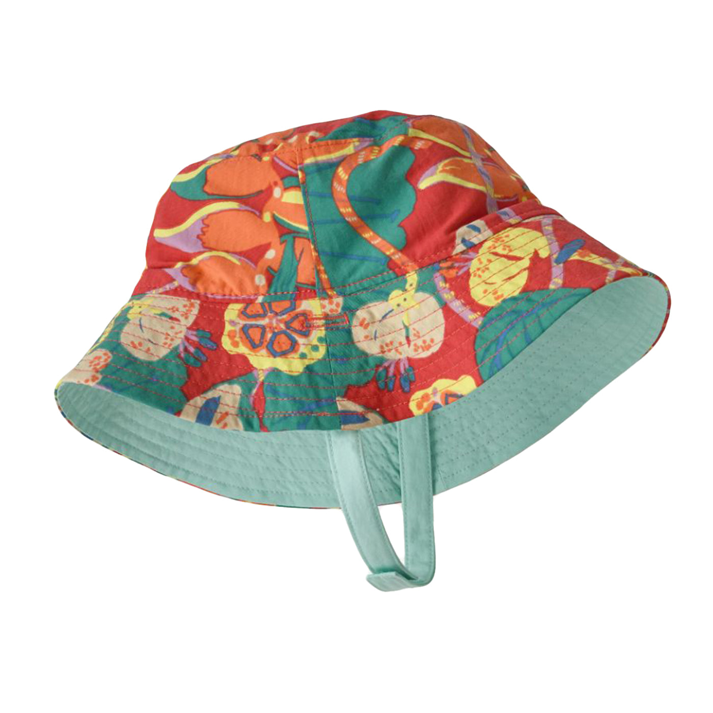 BABY SUN BUCKET HAT HOT EMBER - Cappello da Pescatore Double Face Multicolore 66077 TCLE PATAGONIA 