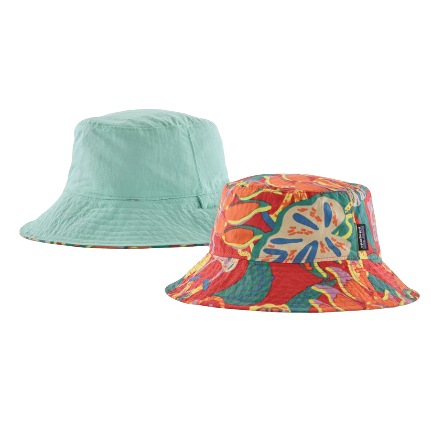 BABY SUN BUCKET HAT HOT EMBER - Cappello da Pescatore Double Face Multicolore 66077 TCLE PATAGONIA 