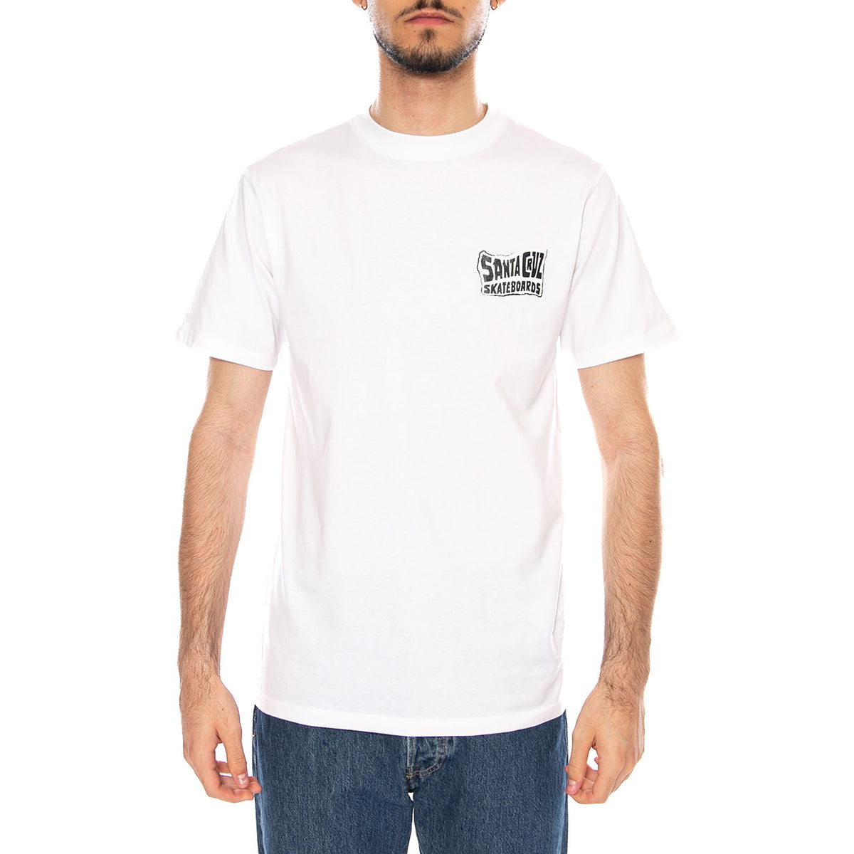 COLLAGE HAND T-SHIRT - Maglietta Girocollo Uomo Bianca SCA-TEE-13257 WHT SANTA CRUZ 