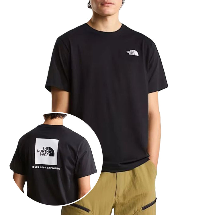 M EVO BOX NSE REG SS TNF BLACK / TNF WHITE - Maglietta Girocollo Uomo Nera NF0A8B6K KY41 THE NORTH FACE 