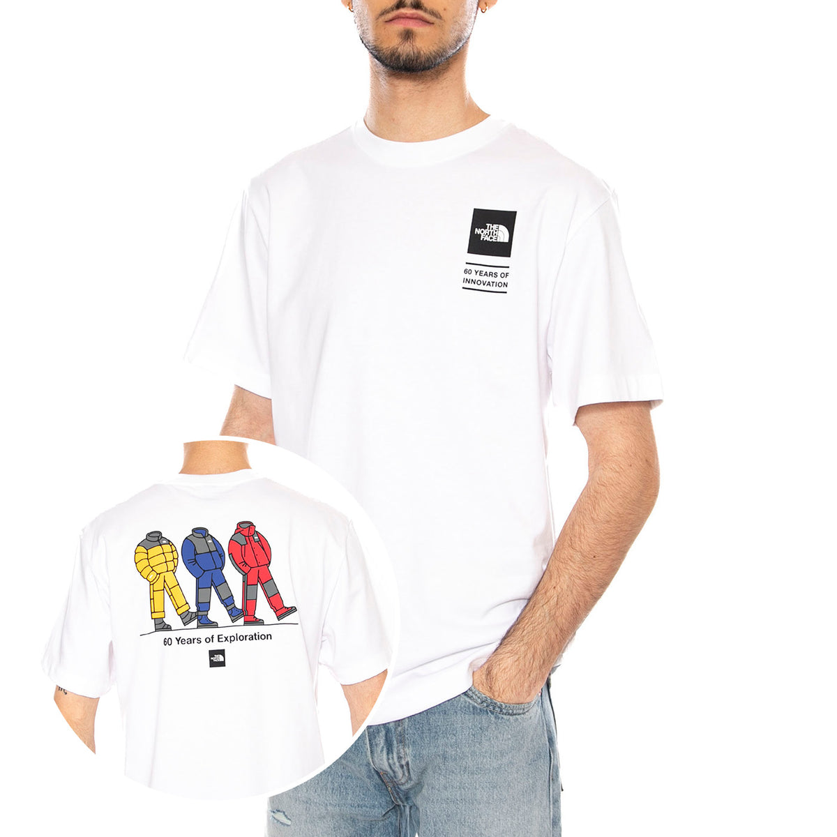 M TNF CEL RX SS TEE - Maglietta Girocollo Uomo Bianca NF0A8GAR FN41 THE NORTH FACE 