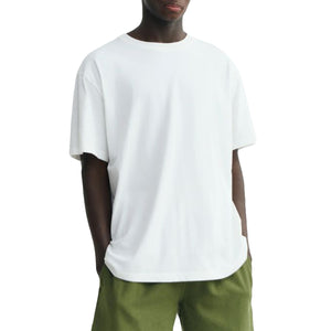 AARON WHITE PATCHED SUN BACK WHITE - Maglietta Girocollo Uomo Bianca MTS00511 WHT THINKING MU 