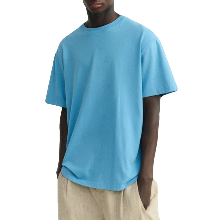 AARON BLUE PATCHED SUN BACK SUNNY DARK - Maglietta Girocollo Uomo Blu MTS00512 SDD THINKING MU 