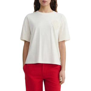 LUCIA TEE WHITE - Maglietta Girocollo Donna Bianca WTS00490 PNT THINKING MU 
