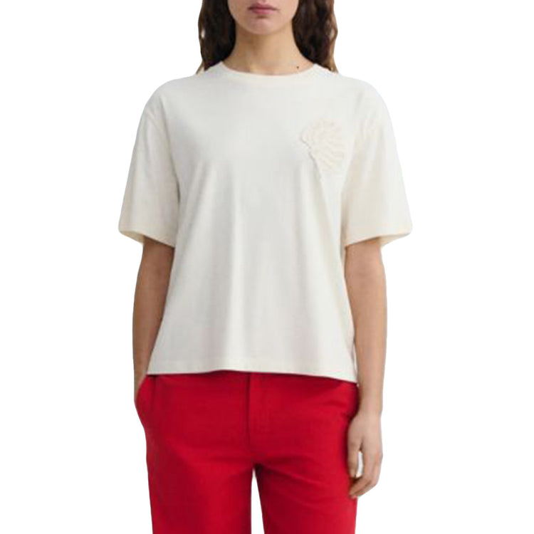 LUCIA TEE WHITE - Maglietta Girocollo Donna Bianca WTS00490 PNT THINKING MU 