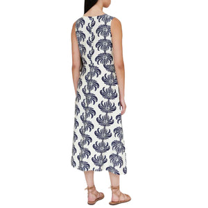 VESTIDO MIDI CON ESTAMPADO PALMS SPRING CONVERSATIONAL - Abito Donna Multicolore 61W/11233 0333 WILD PONY 