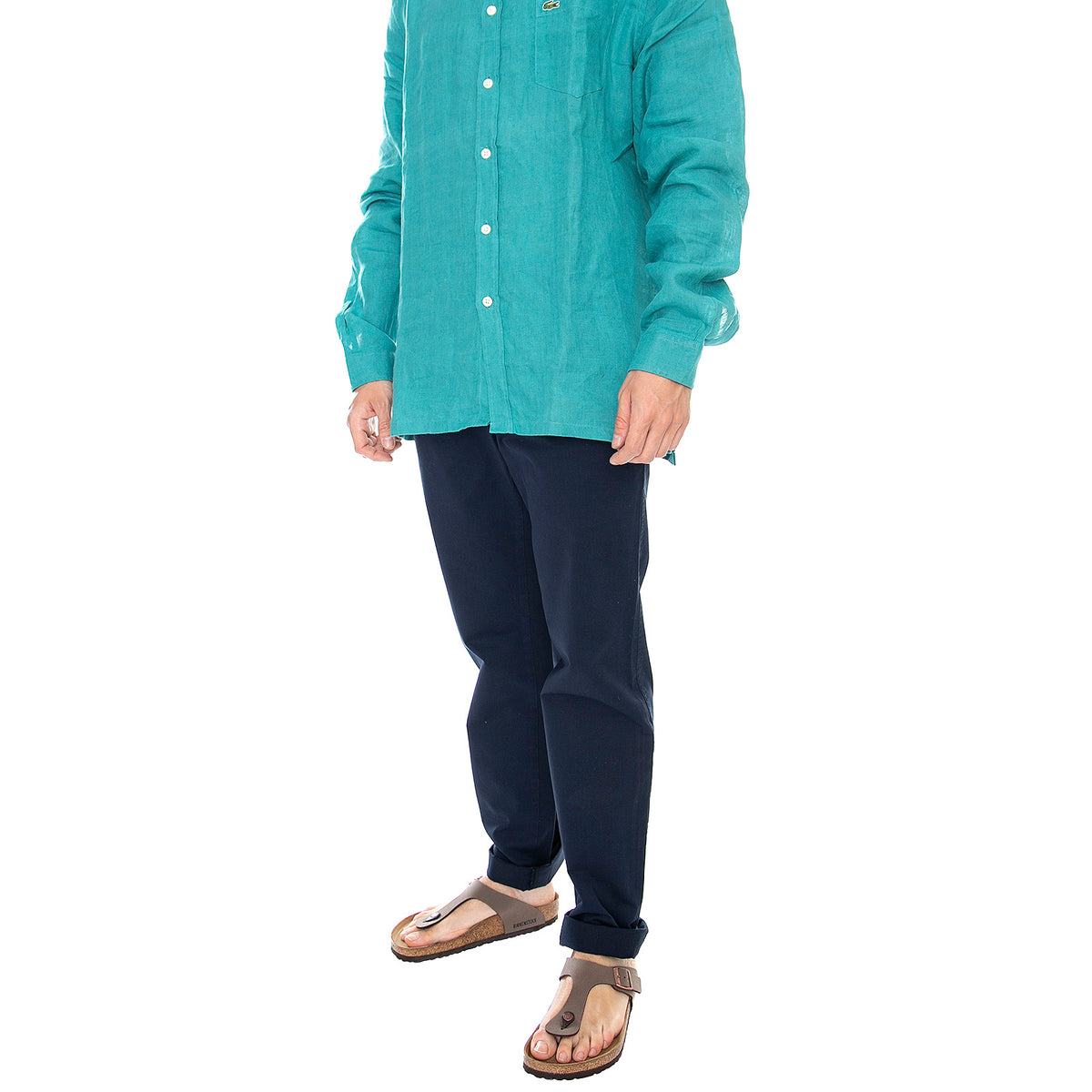 No Pince Chino Pants - Blue - Pantaloni Uomo Blu BAPAN2023-506-SS20 . BARBOUR 