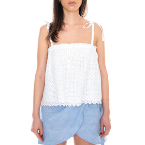 Capri Top - White - Top Donna Bianco PL303720-800 . PEPE JEANS 