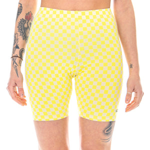 Wm Quantum Shorts - Lemon Tonic Checkerboard - Pantaloncini Donna Gialli VN0A4DR5VD71 . VANS 