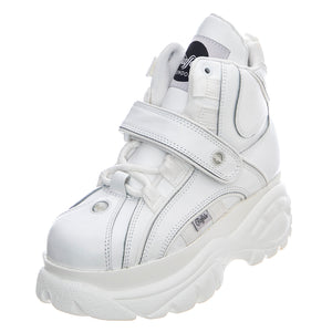 Leather 1348-14 Boots - White - Scarpe Profilo Alto Donna Bianche BFL1348-14-BL . BUFFALO 