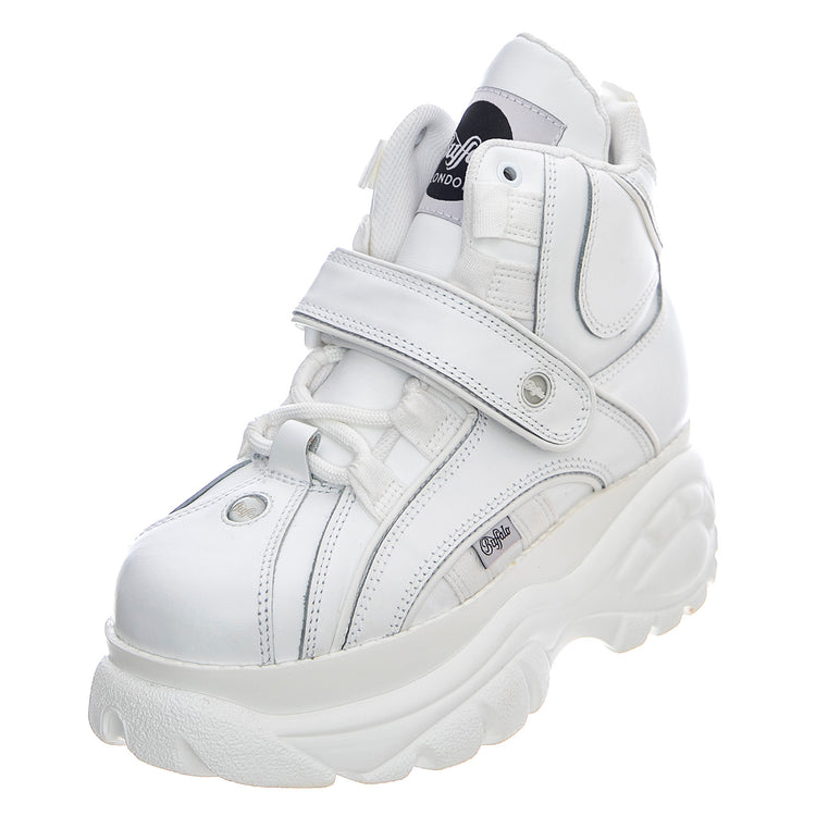 Leather 1348-14 Boots - White - Scarpe Profilo Alto Donna Bianche BFL1348-14-BL . BUFFALO 