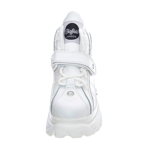 Leather 1348-14 Boots - White - Scarpe Profilo Alto Donna Bianche BFL1348-14-BL . BUFFALO 