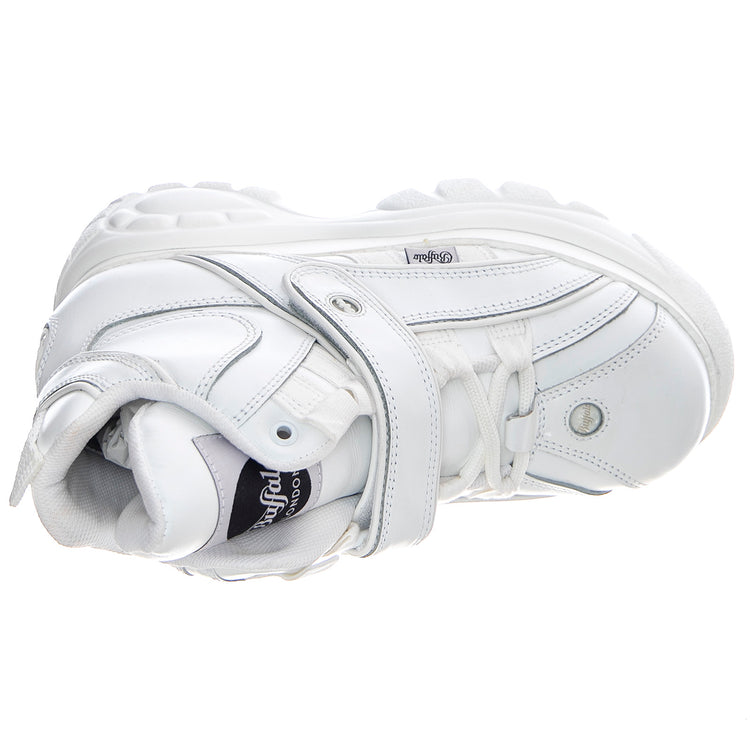 Leather 1348-14 Boots - White - Scarpe Profilo Alto Donna Bianche BFL1348-14-BL . BUFFALO 