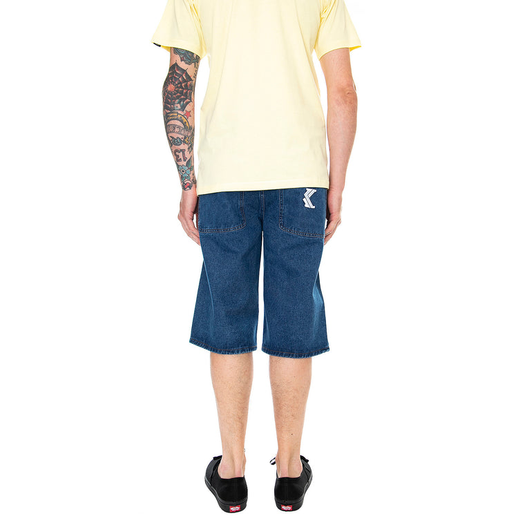 KK Denim Shorts - Blue - Bermuda Denim Jeans Uomo Blu KRCKKMQ12038 . KARL KANI 