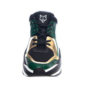 Track Sneakears - Green Croco - Scarpe Profilo Basso Donna Nere / Verdi NWSTRACK-GRNCR . NAKED WOLFE 