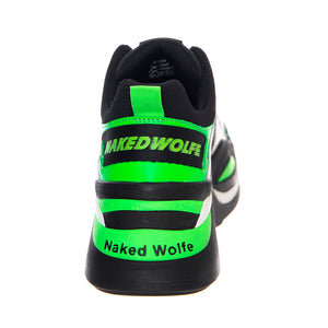 Track Shoes - Neon Green / Black - Scarpe Stringate Profilo Basso Donna Verdi / Nere NWSTRACK-NEOGRN . NAKED WOLFE 