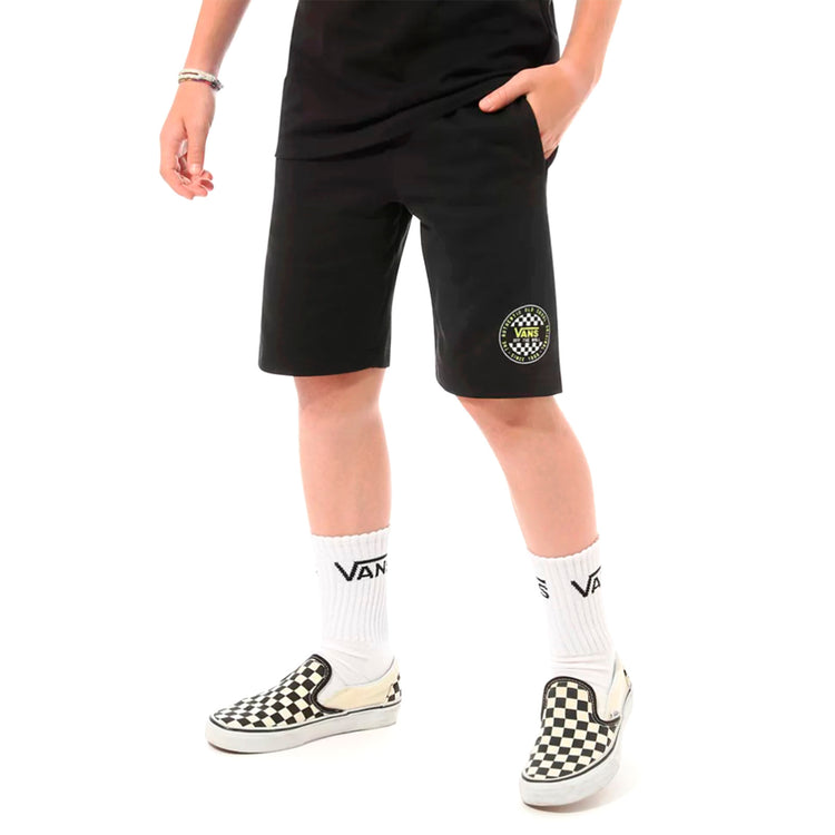 Boy Pile Og Checker Shorts - Black - Bermuda Bambino Neri VN0A4MQ6BLK1 . VANS 