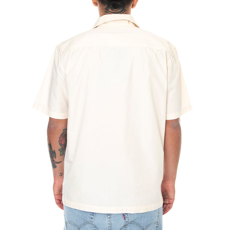 Mens Ray Shirt - Ecru - Camicia Maniche Corte Uomo Beige 330267-360 . ELVINE 