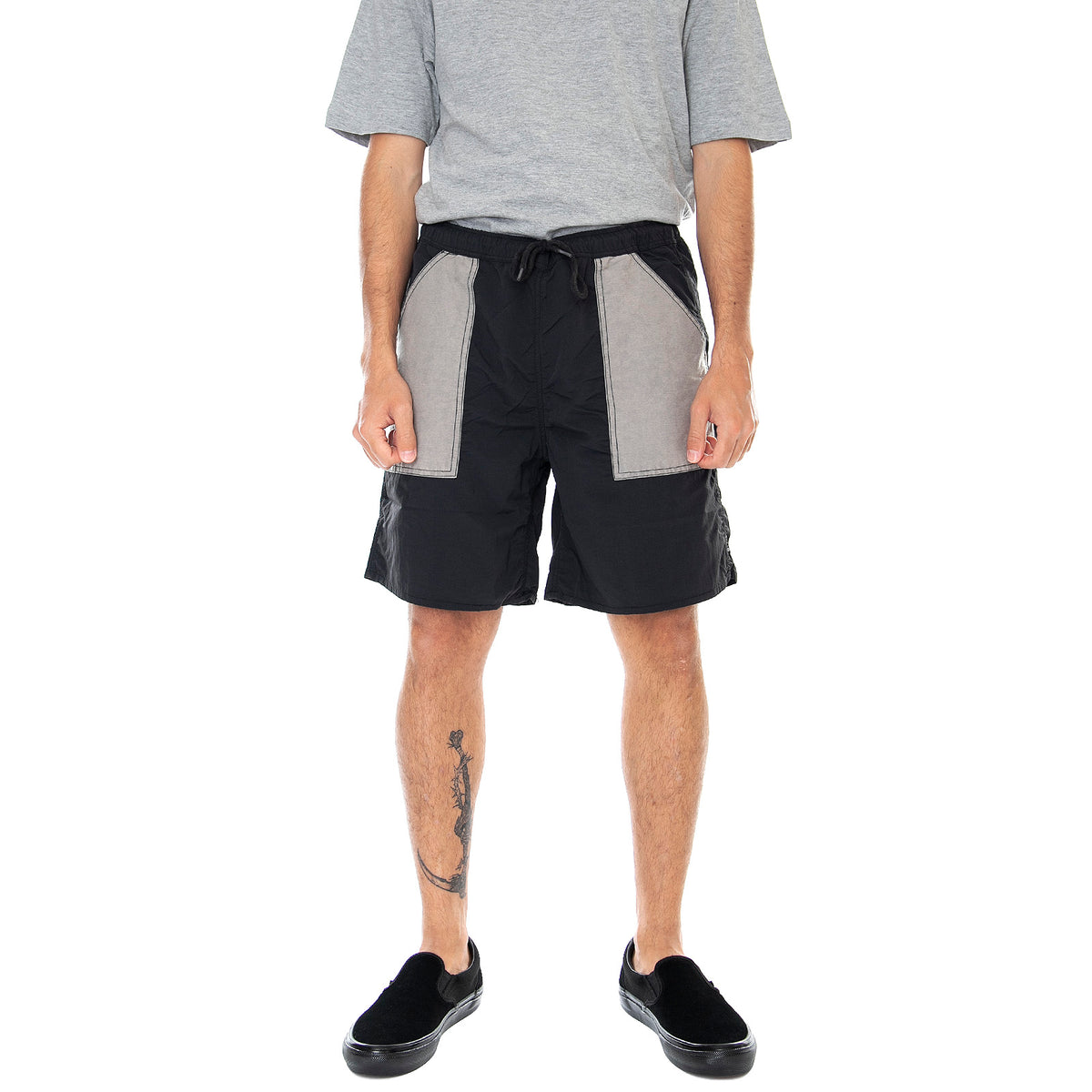 Mens BPM Shorts - Black - Bermuda Uomo Neri PT00156-BLACK . HUF 
