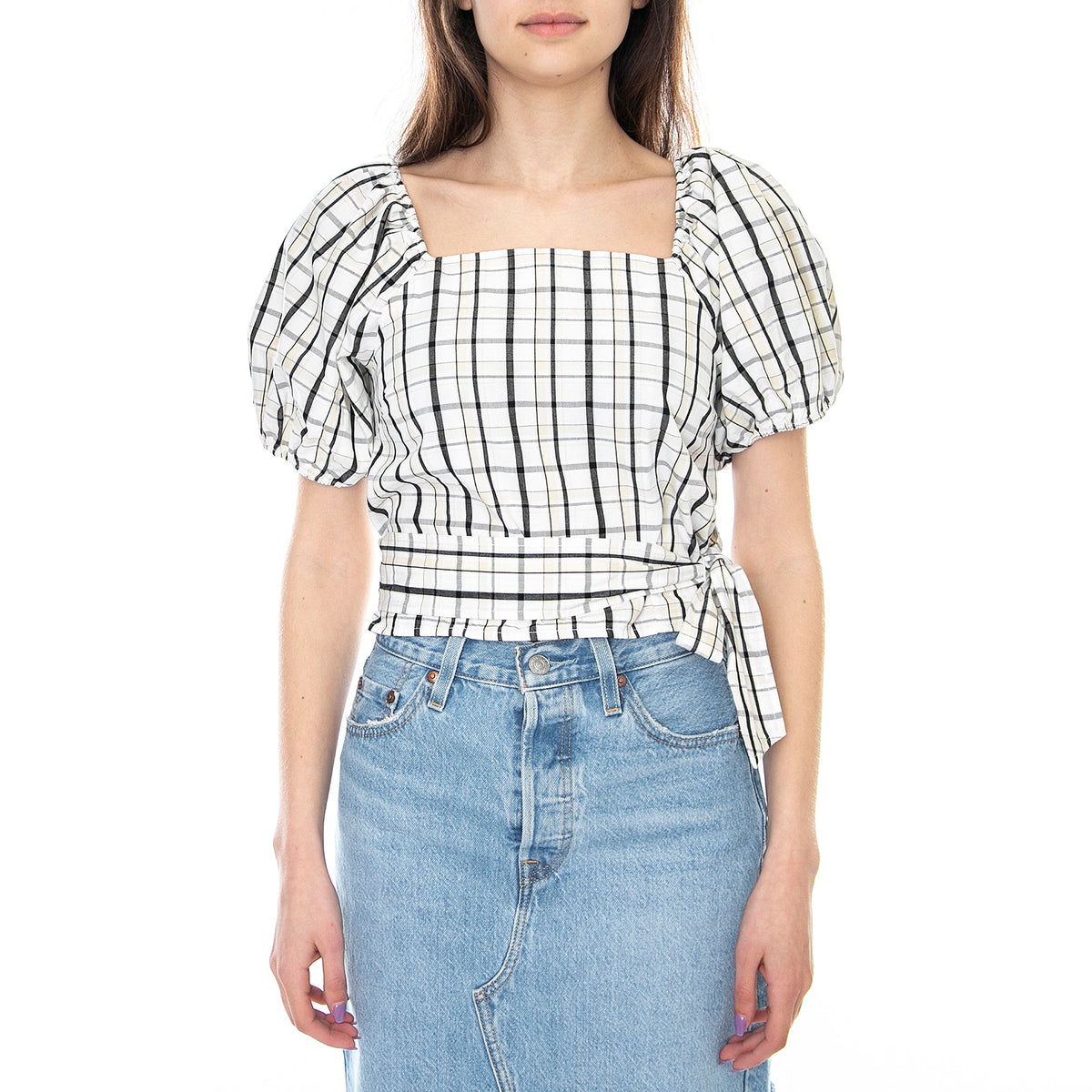 Vera Blouse - Sally Plaid / Cloud Dancer - Top Donna Multicolore 29298-0002 . LEVIS 