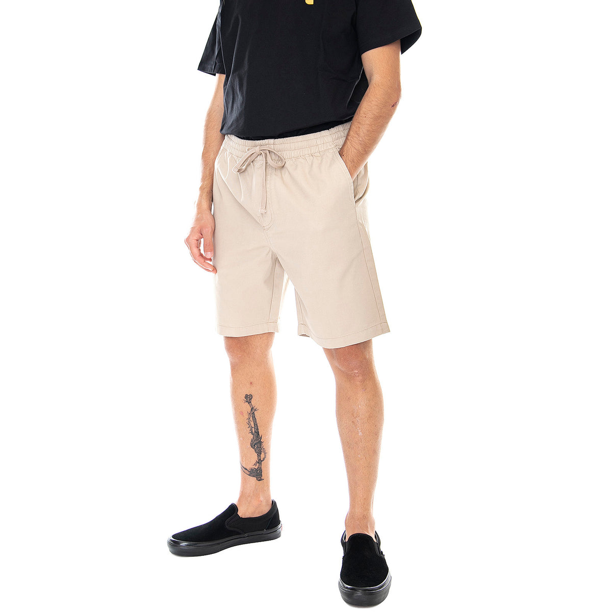 Mens Easy Shorts - Tan - Bermuda Uomo Beige PT00116-TAN . HUF 