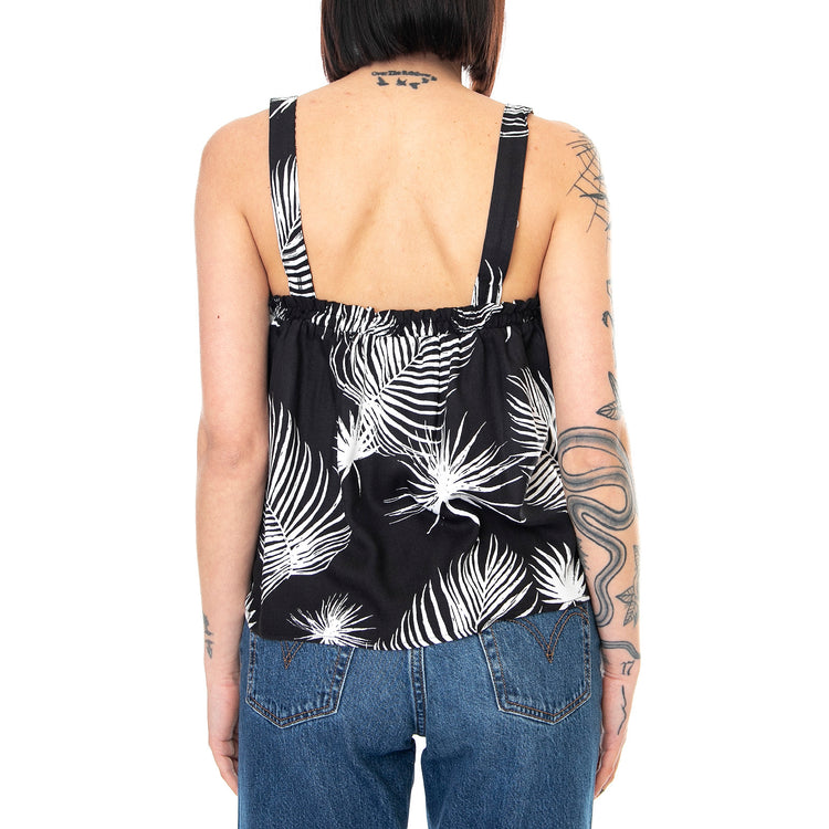 Womens Lei Tanktop - Black Palm - Canotta Donna Nera CQ2527-024 . HURLEY 