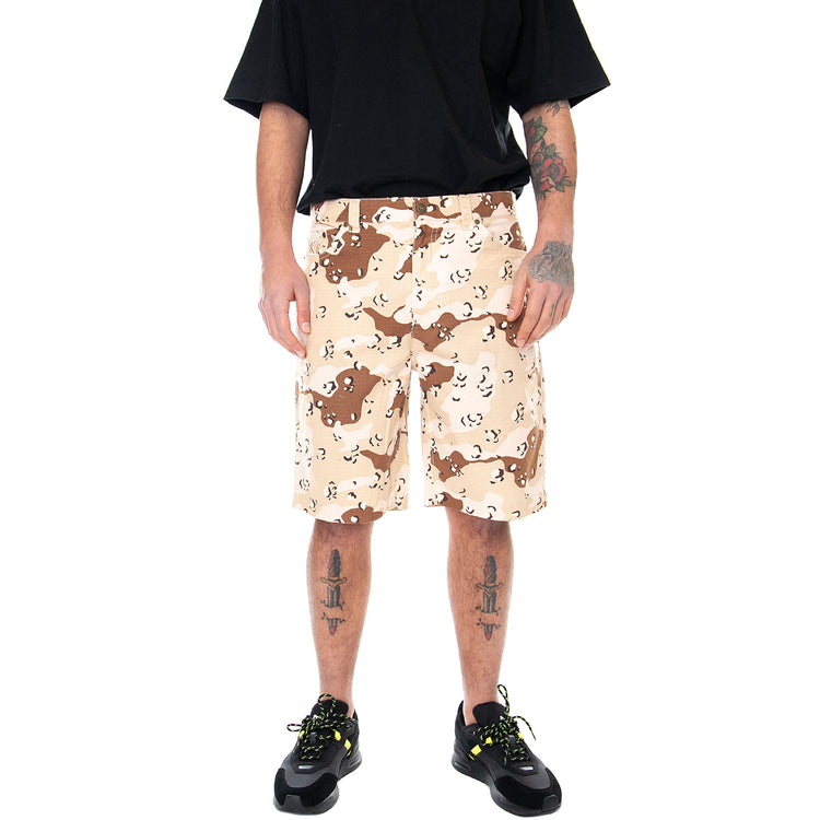 Mens Small Signature Wcamo Shorts - Sand / Rose / Brown - Bermuda Uomo Multicolore KRCKKMQ12116SND . KARL KANI 