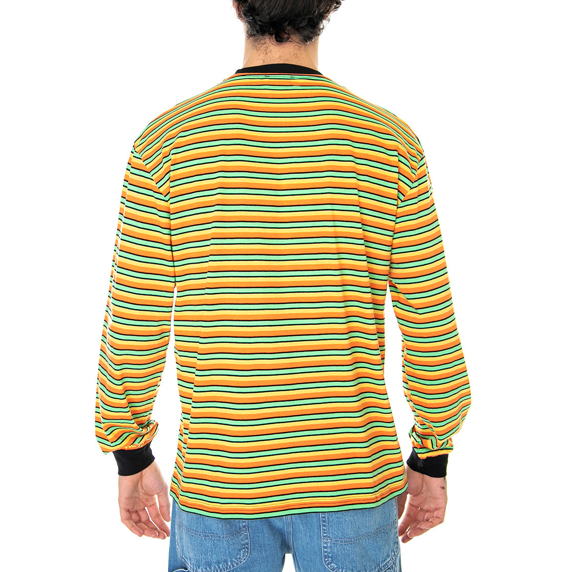 Striped - Maglietta Girocollo Uomo Gialla / Multicolore SRAR60021-YLW . ARIES 