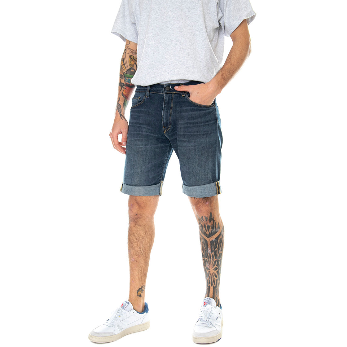 Swell Short Blue - Bermuda Denim Jeans Uomo Blu I023027.01.WV.00 . CARHARTT WIP 