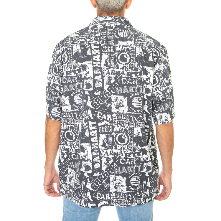 S/S Collage Shirt Collage Print, Black / White I027532.09M.00.03 . CARHARTT WIP 
