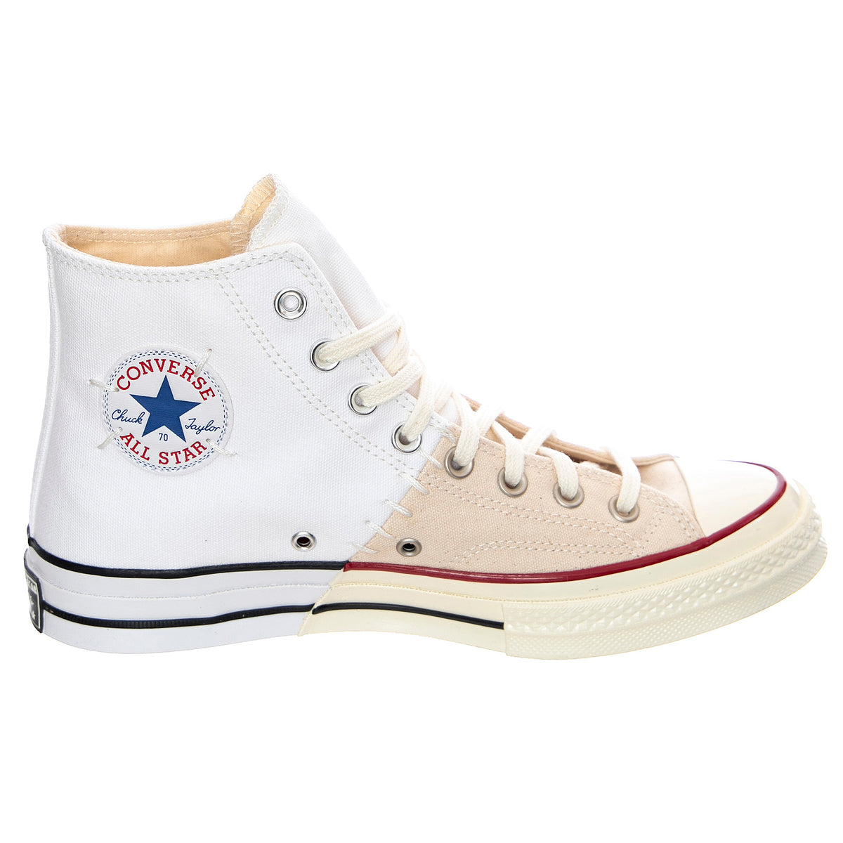 Chuck 70 Reconstructed Canvas Hi Sneakers - White / Egret - Scarpe Profilo Alto Uomo Bianche 164556C . CONVERSE 