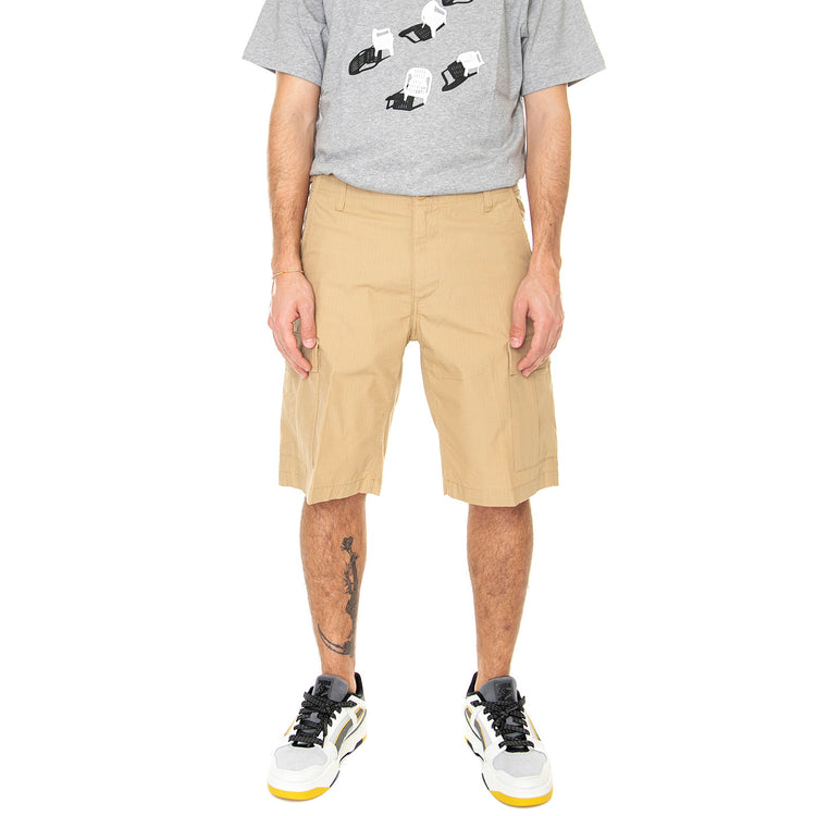 Aviation Short Dusty H Brown Rinsed - Bermuda Uomo Marroni I028245-07E02 . CARHARTT WIP 